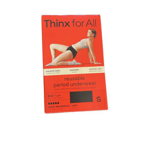 Women's Thinx Brief Underwear Size S Black